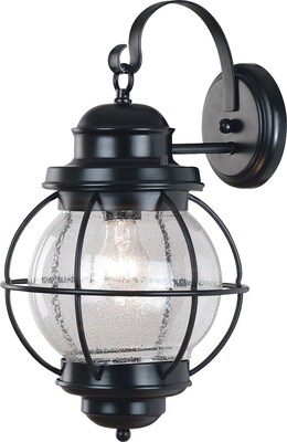 Kenroy Home Hatteras Large Wall Lantern, Black Finish