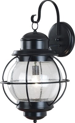 Kenroy Home Hatteras 1 Light xL Wall Lantern, Black Finish