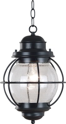 Kenroy Home Hatteras Hanging Lantern, Black Finish