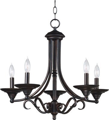 Kenroy Home Hamilton 5 Light Chandelier; Bronze Finish