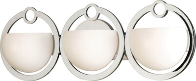 Kenroy Home Nova 3 Light Vanity; Chrome Finish
