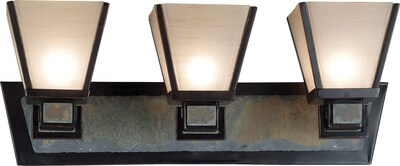 Kenroy Home Clean Slate 3 Light Vanity, Oil Rubbed Bronze Finish
