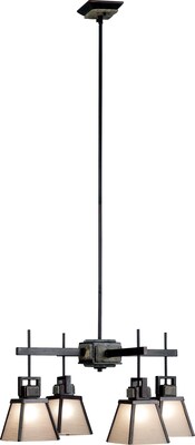 Kenroy Home Clean Slate 4 Light Chandelier; Oil Rubbed Bronze Finish