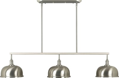 Kenroy Home Alice 3 Light Island Light, Brushed Steel Finish