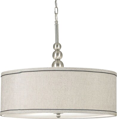Kenroy Home Margot 3 Light Pendant, Brushed Steel Finish