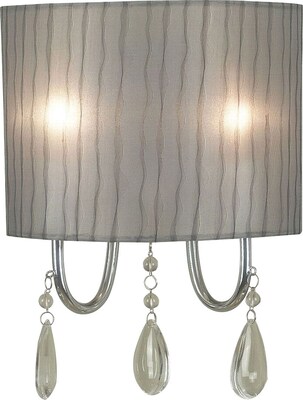 Kenroy Home Arpeggio 2 Light Wall Sconce, Chrome Finish