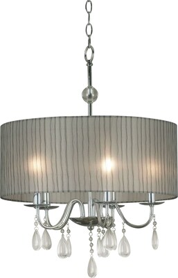 Kenroy Home Arpeggio 5 Light Pendant, Chrome Finish
