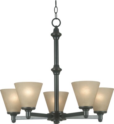 Kenroy Home Tallow 5 Light Chandelier; Bronze Patrina Finish