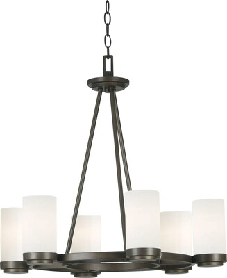 Kenroy Home Toronto 6 Light Chandelier, Satin Bronze Finish