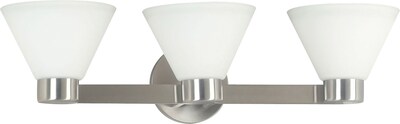 Kenroy Home Maxwell 3 Light Vanity, Brushed Steel Finish