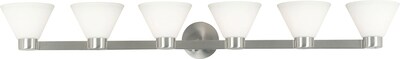 Kenroy Home Maxwell 6 Light Vanity, Brushed Steel Finish