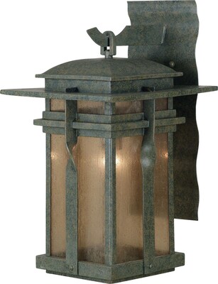 Kenroy Home Carrington 1 Light Small Wall Lantern, Rust Finish