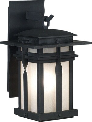 Kenroy Home Carrington 1 Light Medium Wall Lantern; Black Finish