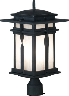 Kenroy Home Carrington Post Lantern; Black Finish
