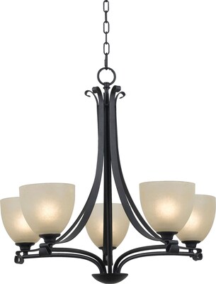 Kenroy Home Willoughby 5 Light Chandelier; Forged Graphite Finish