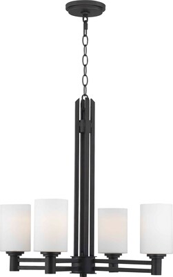 Kenroy Home Slender 4 Light Chandelier; Oil Rubbed Bronze Finish
