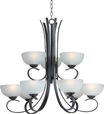 Kenroy Home Maple 9 Light Chandelier; Forged Graphite Finish