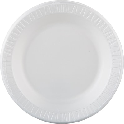 Dart® Quiet Classic® Foam Plates 10.25, White, 500/Pack (10PWQ)