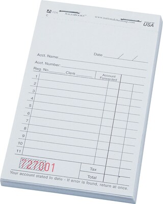 National Checking Company SalesBooks™ 12A SalesBook; 11 Line, 100/Pack