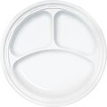 Dart® 10CPWF Impact Plastic Dinnerware Plate; White, 10-1/4(Dia), 125/Bag, 4 Bags/Pack