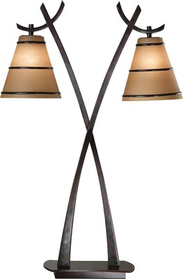 Kenroy Home Wright 2 Light Table Lamp, Oil Rubbed Bronze Finish