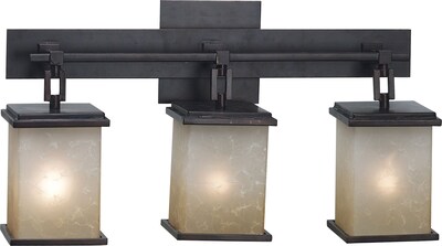 Kenroy Home Plateau 3 Light Vanity, Oil Rubbed Bronze Finish