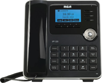 RCA IP120S Corded Phone, Black