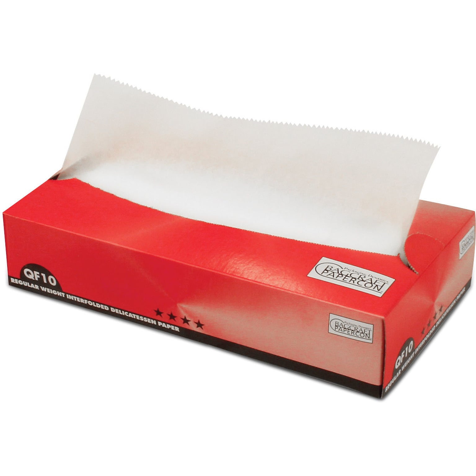 Bagcraft Papercon Interfolded Dry Wax Deli Paper, White, 500 Sheets/Box, 12 Boxes/Carton (011010)