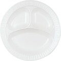 Dart® 10CPHQ Dinnerware Plate; 3 Compartments, Foam, 500/Case