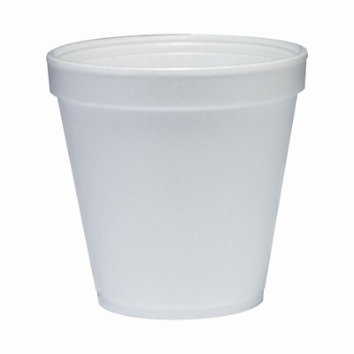 Dart® 16MJ20 Foam Insulated Food Container, White, 4.1(H) x 4.2(Dia) Top x 2.7(Dia) Bottom