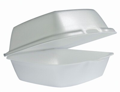 Dart® Sandwich Foam Hinged Carryout Container  5”, White, 500/Carton (50HT1)