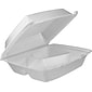 Dart® Square 3-Comp Foam Hinged Carryout Container 8.5”, White, 200/Carton (85HT3R)