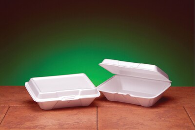 Genpak® 20500 Carryout Hinged Container; White, 2 7/8(H) x 6 1/2(W) x 9.19(D), 200/Pack