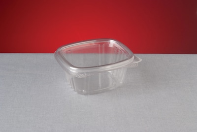 Genpak® AD06 Hinged Deli Container; Clear, 1.88(H) x 3.63(W) x 4 1/4(D), 400/Pack