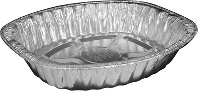 Handi-Foil® 32400 Aluminum Roaster Container; Oval, 3-1/8(H) x 17-11/16(W) x 14-7/16(L), 25/Pack