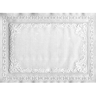 Hoffmaster® Placemats, Classic Embossed Straight Edge, White, 10Wx14L, 1000/Pack