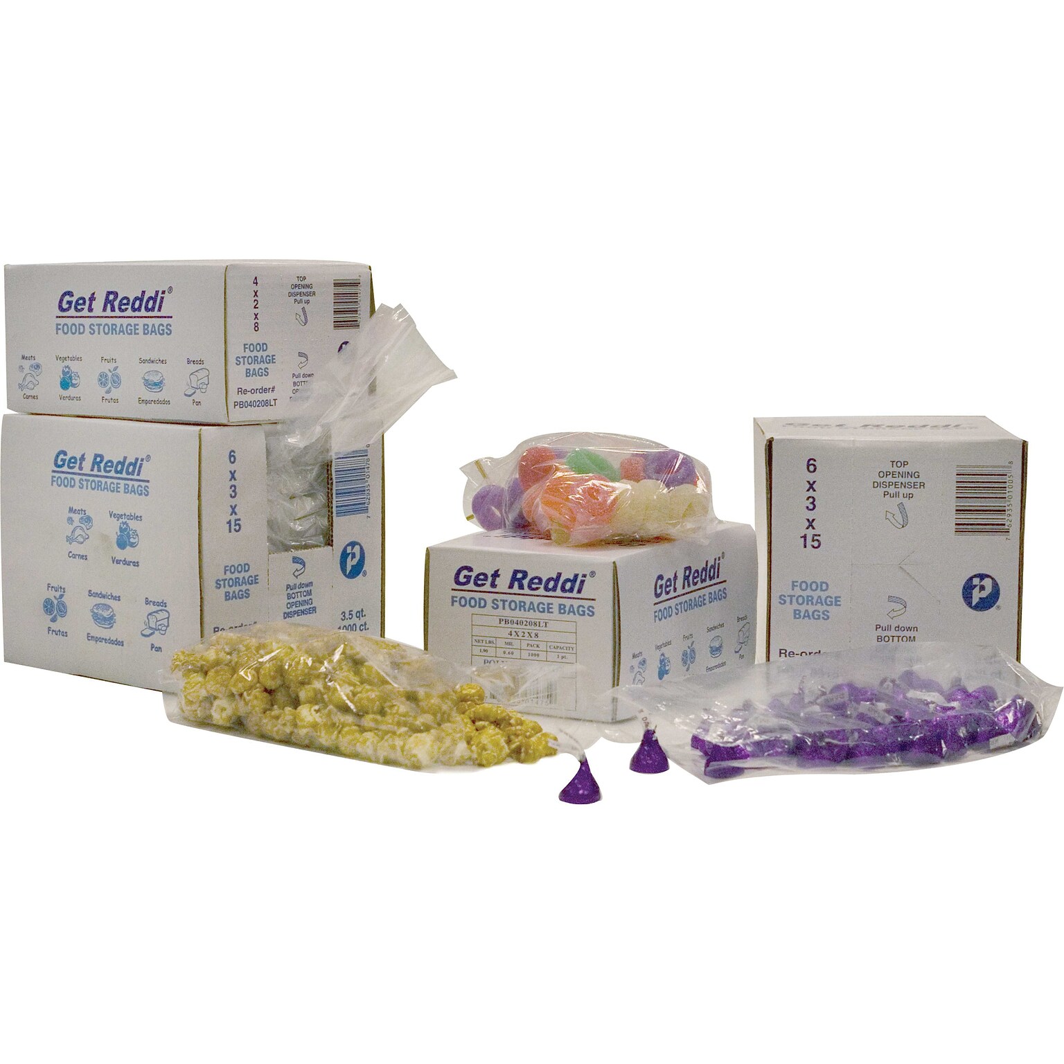 Inteplast Food Grade Gusseted Poly Bag, 6 x 3 x 15, Clear, 1000/Carton (IBS PB060315)