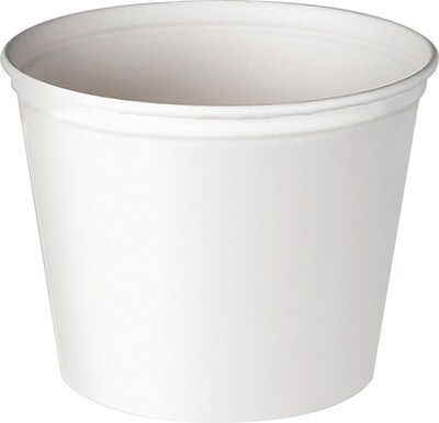 Solo Unwaxed Double Wrapped Paper Buckets, White, 300/Carton (SLO3T1U)