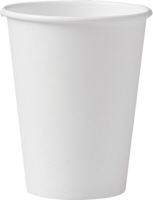 Solo Cup Single-Sided Poly Paper Hot Cups 12 oz. White