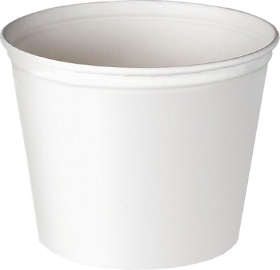 Solo Double Wrapped Paper Buckets Untreated 83 oz., White, 100/Carton (5T1-N0195)