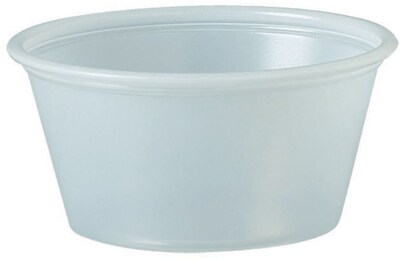 SOLO® B200N Plastic Souffle Portion Cup, Translucent, 2 oz., 2500/Pack