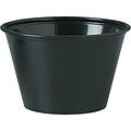 Solo Souffle Polystyrene Plastic Portion Cup, Black, 4 oz., 2500/Pack