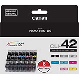 Canon CLI-42 Color Assortment Standard Yield Ink Cartridges, 8/Pack (6384B007)