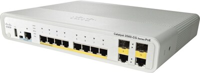 Cisco® Catalyst Ethernet Compact Switch; 10-Ports (WS-C3560CG-8PC-S)