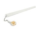 Bey-Berk BB76 Chrome Plated Brass Bookmark With Charm, Legal