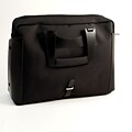 Bey-Berk BB901 Leather and Ballistic Nylon Briefcase, Black
