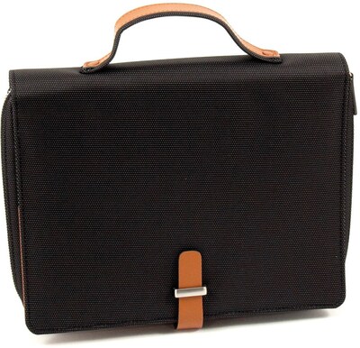 Bey-Berk BB930 Leather and Ballistic Nylon Tablet Carrying Case; Saddle