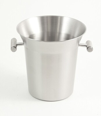 Bey-Berk BS924 Stainless Steel Ice Bucket/Cooler With Brushed Finish and Side Handles