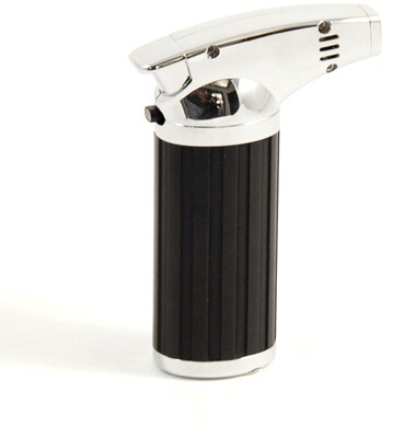Bey-Berk Stainless Steel and Black Plastic Torch Lighter (C500)