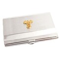 Bey-Berk D261 Silver Plated Business Card Case With Gold Plated Accents, Medical